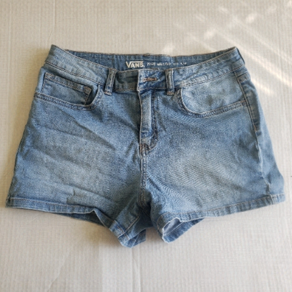 Vans HIGH WAISTED DENIM JEANS SHORTS LIGHT WASH SIZE 9/29